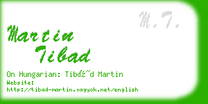 martin tibad business card